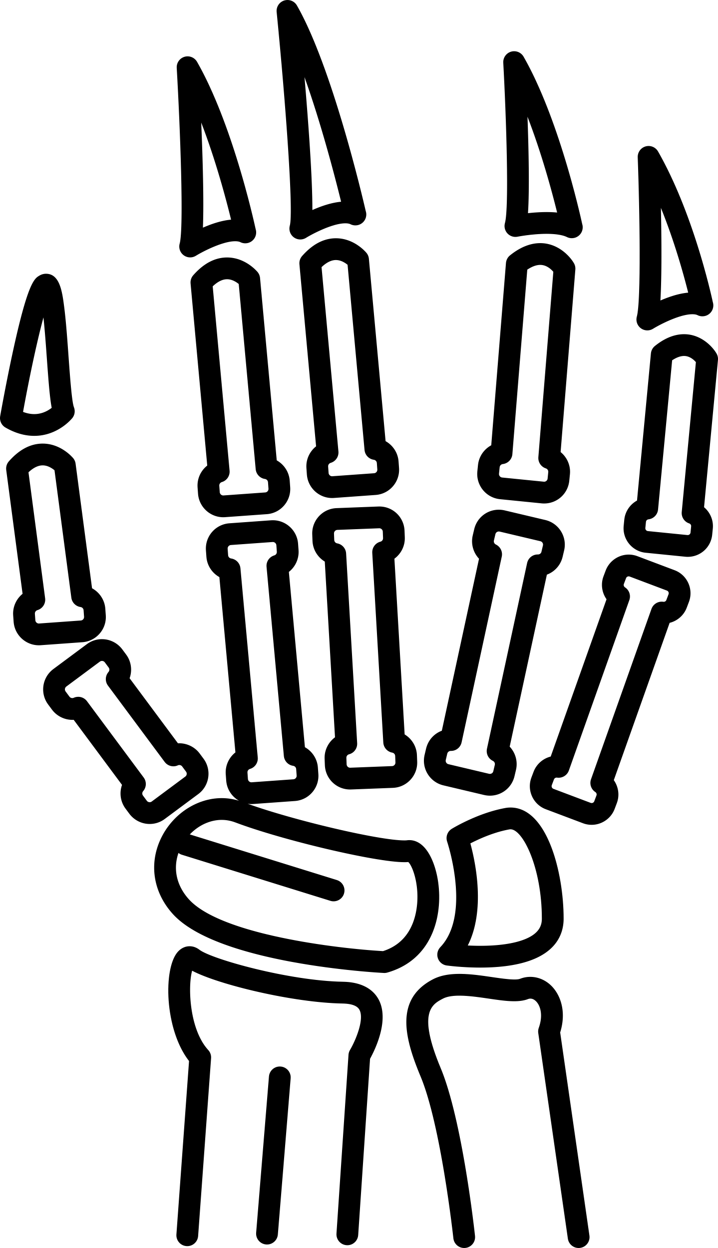 Hand Bones Stencil Svg Design File Free Vectors